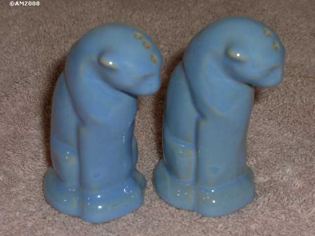 Cat shakers glazed sky blue